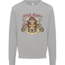 Hell Riders Motorcycle Motorbike Biker Mens Sweatshirt Jumper Sports Grey