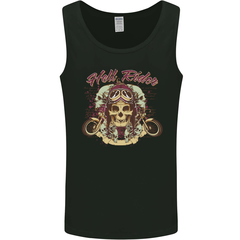 Hell Riders Motorcycle Motorbike Biker Mens Vest Tank Top Black