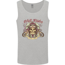 Hell Riders Motorcycle Motorbike Biker Mens Vest Tank Top Sports Grey