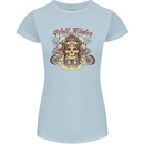 Hell Riders Motorcycle Motorbike Biker Womens Petite Cut T-Shirt Light Blue