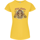 Hell Riders Motorcycle Motorbike Biker Womens Petite Cut T-Shirt Yellow