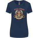 Hell Riders Motorcycle Motorbike Biker Womens Wider Cut T-Shirt Navy Blue