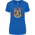 Hell Riders Motorcycle Motorbike Biker Womens Wider Cut T-Shirt Royal Blue