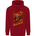 Hell Yeah Grim Reaper Skull Heavy Metal Childrens Kids Hoodie Red