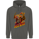 Hell Yeah Grim Reaper Skull Heavy Metal Childrens Kids Hoodie Storm Grey