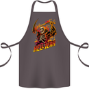 Hell Yeah Grim Reaper Skull Heavy Metal Cotton Apron 100% Organic Dark Grey