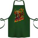Hell Yeah Grim Reaper Skull Heavy Metal Cotton Apron 100% Organic Forest Green