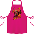 Hell Yeah Grim Reaper Skull Heavy Metal Cotton Apron 100% Organic Pink