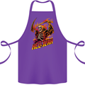 Hell Yeah Grim Reaper Skull Heavy Metal Cotton Apron 100% Organic Purple