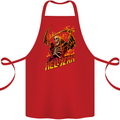 Hell Yeah Grim Reaper Skull Heavy Metal Cotton Apron 100% Organic Red