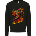 Hell Yeah Grim Reaper Skull Heavy Metal Kids Sweatshirt Jumper Black