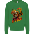 Hell Yeah Grim Reaper Skull Heavy Metal Kids Sweatshirt Jumper Irish Green