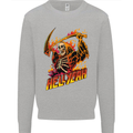 Hell Yeah Grim Reaper Skull Heavy Metal Kids Sweatshirt Jumper Sports Grey