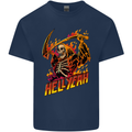 Hell Yeah Grim Reaper Skull Heavy Metal Kids T-Shirt Childrens Navy Blue