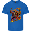 Hell Yeah Grim Reaper Skull Heavy Metal Kids T-Shirt Childrens Royal Blue