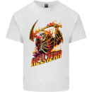 Hell Yeah Grim Reaper Skull Heavy Metal Kids T-Shirt Childrens White