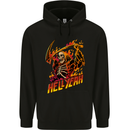 Hell Yeah Grim Reaper Skull Heavy Metal Mens 80% Cotton Hoodie Black