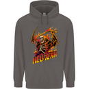 Hell Yeah Grim Reaper Skull Heavy Metal Mens 80% Cotton Hoodie Charcoal