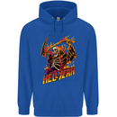 Hell Yeah Grim Reaper Skull Heavy Metal Mens 80% Cotton Hoodie Royal Blue