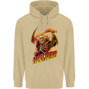 Hell Yeah Grim Reaper Skull Heavy Metal Mens 80% Cotton Hoodie Sand