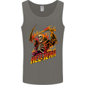 Hell Yeah Grim Reaper Skull Heavy Metal Mens Vest Tank Top Charcoal