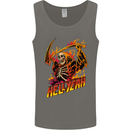 Hell Yeah Grim Reaper Skull Heavy Metal Mens Vest Tank Top Charcoal