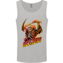 Hell Yeah Grim Reaper Skull Heavy Metal Mens Vest Tank Top Sports Grey