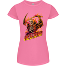 Hell Yeah Grim Reaper Skull Heavy Metal Womens Petite Cut T-Shirt Azalea