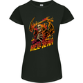 Hell Yeah Grim Reaper Skull Heavy Metal Womens Petite Cut T-Shirt Black