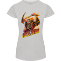 Hell Yeah Grim Reaper Skull Heavy Metal Womens Petite Cut T-Shirt Sports Grey