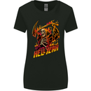 Hell Yeah Grim Reaper Skull Heavy Metal Womens Wider Cut T-Shirt Black