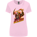 Hell Yeah Grim Reaper Skull Heavy Metal Womens Wider Cut T-Shirt Light Pink