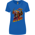 Hell Yeah Grim Reaper Skull Heavy Metal Womens Wider Cut T-Shirt Royal Blue