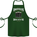 Hello Darkness My Old Friend Funny Guiness Cotton Apron 100% Organic Forest Green