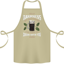 Hello Darkness My Old Friend Funny Guiness Cotton Apron 100% Organic Khaki