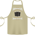 Hello Darkness My Old Friend Funny Guiness Cotton Apron 100% Organic Khaki
