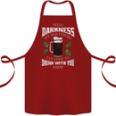 Hello Darkness My Old Friend Funny Guiness Cotton Apron 100% Organic Maroon