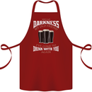 Hello Darkness My Old Friend Funny Guiness Cotton Apron 100% Organic Maroon