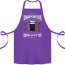Hello Darkness My Old Friend Funny Guiness Cotton Apron 100% Organic Purple