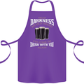 Hello Darkness My Old Friend Funny Guiness Cotton Apron 100% Organic Purple