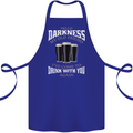 Hello Darkness My Old Friend Funny Guiness Cotton Apron 100% Organic Royal Blue