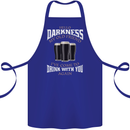 Hello Darkness My Old Friend Funny Guiness Cotton Apron 100% Organic Royal Blue