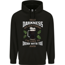 Hello Darkness My Old Friend Funny Guiness Mens 80% Cotton Hoodie Black