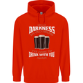 Hello Darkness My Old Friend Funny Guiness Mens 80% Cotton Hoodie Bright Red