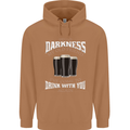 Hello Darkness My Old Friend Funny Guiness Mens 80% Cotton Hoodie Caramel Latte