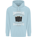 Hello Darkness My Old Friend Funny Guiness Mens 80% Cotton Hoodie Light Blue