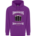 Hello Darkness My Old Friend Funny Guiness Mens 80% Cotton Hoodie Purple