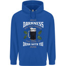 Hello Darkness My Old Friend Funny Guiness Mens 80% Cotton Hoodie Royal Blue