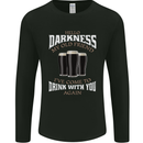 Hello Darkness My Old Friend Funny Guiness Mens Long Sleeve T-Shirt Black