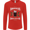 Hello Darkness My Old Friend Funny Guiness Mens Long Sleeve T-Shirt Red